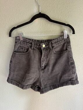Black Denim Jean Shorts